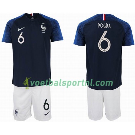 Frankrijk POGBA 6 2 star Kind Thuis Tenue WK voetbal 2018